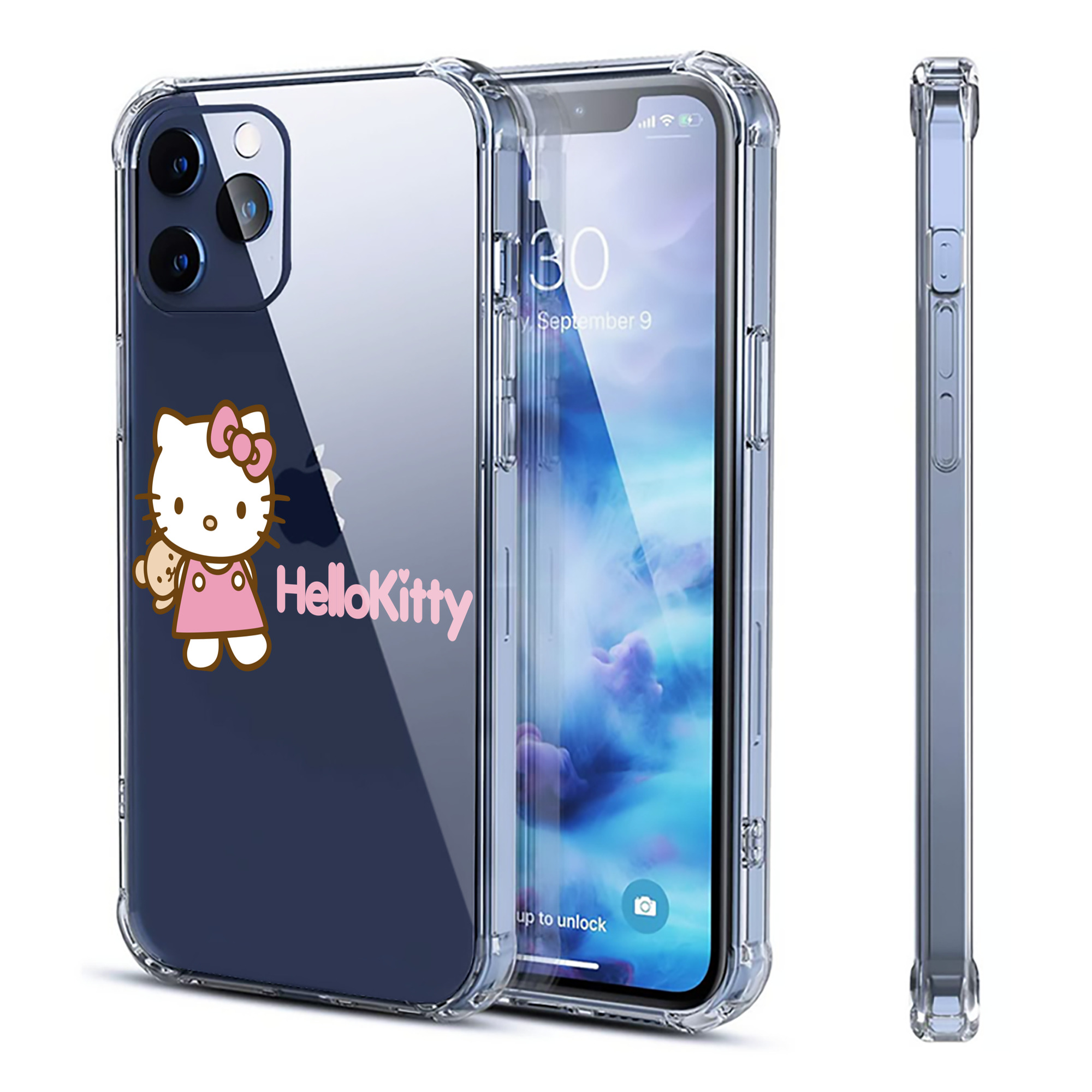 （画像用） Hello Kitty ハローキティ 【iPhone 12シリーズ対応】透明スマホケース（クリアソフトケース）